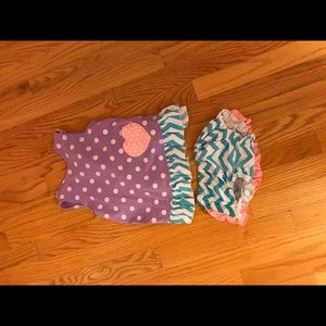 Two piece girls outfit adorable with open back